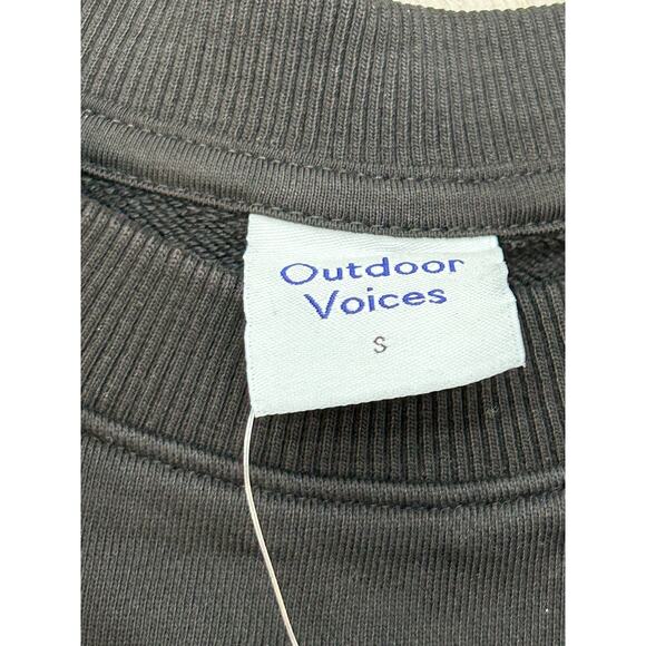 NWT Outdoor Voices Womens Black Cotton Classic Pickup Sweatshirt Comfy Size S - Picture 7 of 11